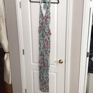 floral halter jumper